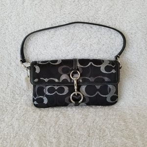 Vintage Coach Small Canvas & Leather Purse